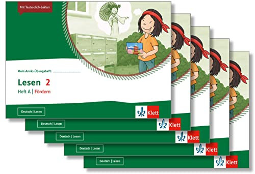 Lesen 2. Heft A | Fördern: Übungsheft im 5er-Paket Klasse 2 (Mein Anoki-Übungsheft)