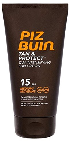 Piz Buin Bronceado Bronceado Y Protege La Intensificación De Spf 15 150Ml (Paquete de 4)