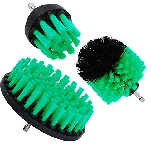 OxoxO Bürstenaufsatz Bohrmaschine Set 3 Stück, Bürste für Akkuschrauber （2''/3''/5''Bürste Bohrbürsten Akkuschrauber Befestigung Reinigungsbürste für Badwanne Fliesen Boden Küche Auto