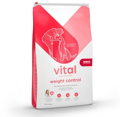 MERAVITAL Weight Control, Hundetrockenfutter zur Gewichtsreduktion und Erhalt des Idealgewichts, Diätfutter für Hunde jeder Größe (10kg)