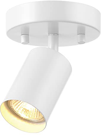 Globe Electric 1-Light Track Spotlight, Matte White, Pivoting Head, Dimmable, 57499
