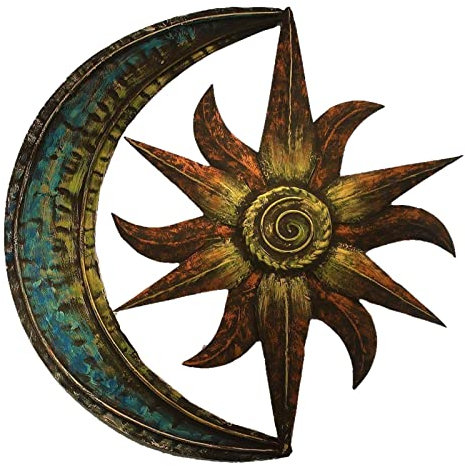 LOVIVER Creative Metal Wall Art Theme Wall Sculpture indoor e outdoor Home Artistic for Bathroom Garden Office Living Room Bedroom, 35cm