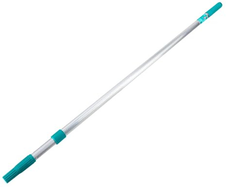 TOTAL - Manche Télescopique en Aluminium | Rouleau Extensible en Deux Sections | Longueur de 110 cm | Longueur Déployée de 200 cm | Fonction de Connexion par Filetage | Bleu