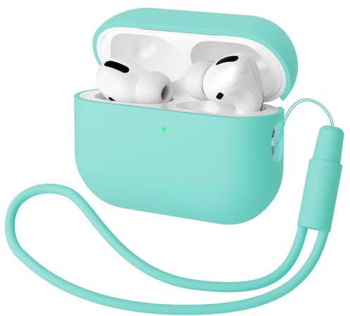 Mocarheri Custodia in Silicone Compatibile con Airpods Pro 2 (2022), Ultra Sottile in Premium Silicone per Airpods Pro 2 Custodia Cover Custodia protettiva in silicone antiurto, Verde menta