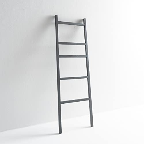 ARHome Escalera Decorativa Urban, 160 x 50 cm, Cemento Oscuro, Escalera para Ropa, Toallero, Made in Italy