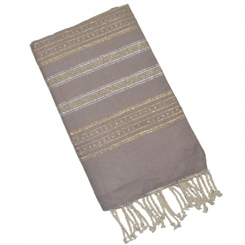 Pawakabano Fouta Hamamtuch Saunatuch Strandtuch Baumwolltuch Badetuch Baumwolle Lurex ca. 200x100 cm