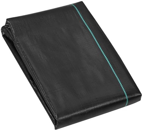 VEVOR Tela para Control de Malezas Tela para Jardín de Alta Resistencia Tela Tejida para Control de Malezas de PP Tela Geotextil para Paisajismo Vellón de Malas Hierbas 1,2 x 15,2 m, 108 g/m², Negro