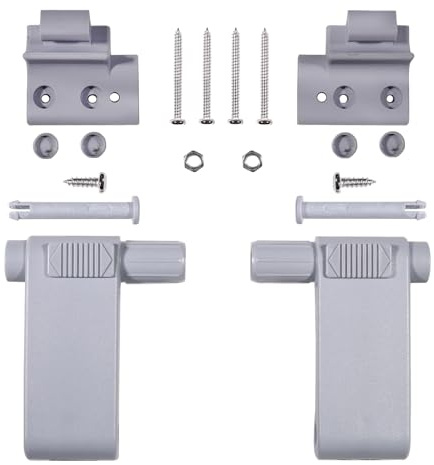CANTONDZ Ersatzteil für Griffhebel & Konsolen-Set Kompatibel mit Braas Atelier-Fenster BA/DA 1992-(Grau) Griffhebel-set und Konsolen-Set