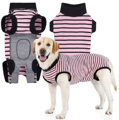 Cyponpy Hundebody mit Klettverschluss - Op Body für Hunde Nach OP Kastration - Hündin & Rüde - Leckschutz & Wundschutzanzug für Kleine, Mittlere & Große Hunde