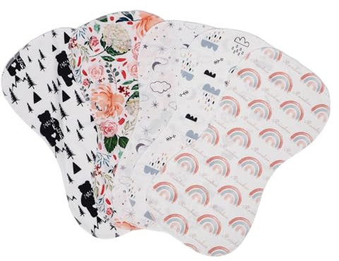 ULDIGI 5stücke Baumwoll-burp Cloths Für Weiche Saugfähige Spucktücher Für Neugeborene Druckmuster Und Langlebig