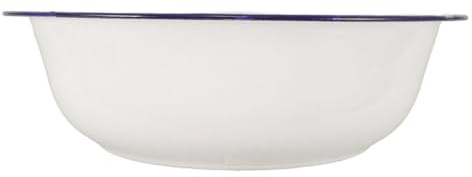 DONFAMDS Lavabo Esmaltado Vintage para Baño de Pies, Cuenco de Esmalte de Color Claro de 32 Cm, Baño de Pedicura Multifuncional para Cuidado Personal y Spa en Casa