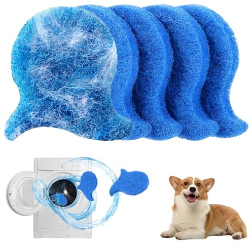 RVYEIOP Bolas para Lavadora Atrapa Pelos de Mascotas, Esponja Quita Pelos Lavadora Reutilizable para Ropa y Edredones, Bolas Secadora de Ropa para Eliminar Pelusas de Perros y Gatos