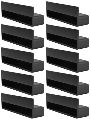 cyclingcolors 10x Ferma Doghe Singola in Plastica Cappuccio Innesto Supporti 100 x 12 mm Letto Boccola Doga Rete Balancella Nero