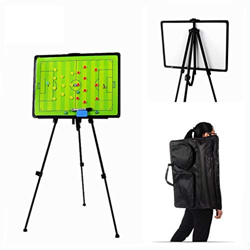 CHSEEO Lavagna magnetica per tattiche di calcio, 59,9 x 45 cm, regalo per allenatori, grande tavola da allenatore con pennarelli magnetici, treppiede, zaino, attrezzatura per allenamento professionale