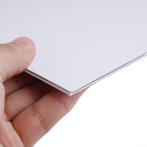 Blank Pickguard Sheet for Electric Guitar DIY Scratchplate Material 44 x 29 cm 3-lagig Compatible with ST and Tele Styles Black White Vin(White)