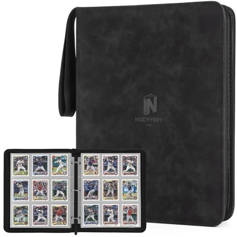 Trading Card Binder, Premium 9 Pocket 720 Double Sided Pocket Collection Binder,Card Album for TCG Card Holder for Game Card, Sports Card, Yugioh, MTG etc(Black 1)