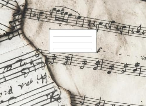 NOTENHEFT DIN A5 QUER: Viele Seiten | 55 Blatt | 110 Seiten mit jeweils 6 Systemen | Musik Unterricht Komposition | Schule + Studium
