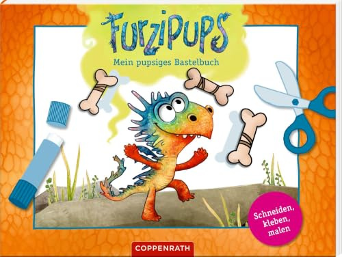 Mein pupsiges Bastelbuch: Schneiden, kleben, malen (Furzipups): ein Mal- und Schneidebuch für Jungs und Mädchen ab 3 Jahren