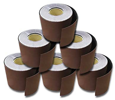 6x Set Schleifpapier 115mm 10m Rollenschleifpapier je Korn 1 Schleifrolle 60-320
