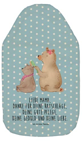 Mr. & Mrs. Panda Wärmflasche Bär Kind - Geschenk, Schwester, Papa, Haare kämmen, Mama, beste Mama, Mutter, Muttertag, Wärmflaschenbezug, Vatertag,
