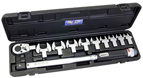 Pro-Lift-Werkzeuge Drehmomentschlüssel 1/2“ automatische Knarre Ratsche 40 Nm-210 Nm Drehmoment + Maul Einsteckschlüssel Radmutternschlüssel ½ Zoll Radwechsel Reifen-Wechsel-Schlüssel