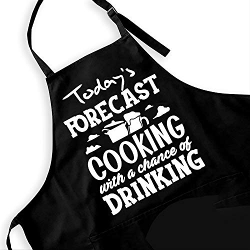 Lustige Grillschürze für Männer und Frauen, beste Grillschürze mit 2 Taschen und verstellbarem Nackenband, perfekte Geschenke für Geburtstag/Weihnachten/Vatertag/Muttertag, groß