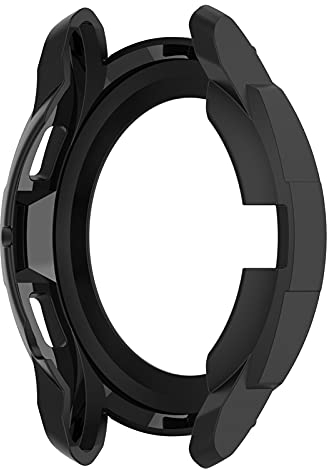 AWADUO For Samsung Galaxy Watch 4 Classic 46mm Protective Case, Smartwatch Protective Cover Shell For Samsung Galaxy Watch 4 Classic 46mm Black Protective Cover