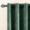 MIULEE Samtvorhang Dunkelgrün Verdunkelungsvorhang Ösen 2er Set B 140 x H 245cm,Vorhang Blickdicht Vorhänge Samt mit Goldfolie Muster für Deko Schlafzimmer Wohnzimmer Wärmeisolierende Velvet Curtains