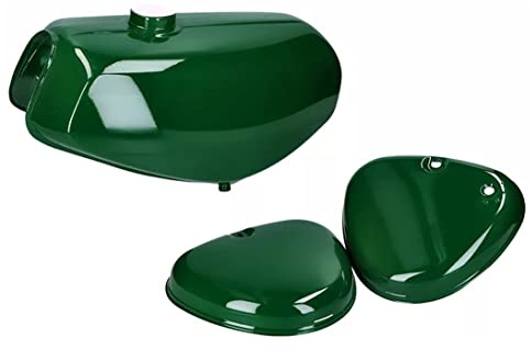 Tank/Benzintank kompatibel mit Simson S51 / S50 / S70 mit Seitendeckel dunkel grün