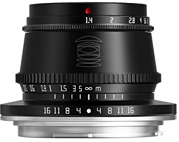 TTArtisan Obiettivo 35 mm F1.4 APS-C per fotocamera con messa a fuoco manuale per Canon RF-Mount (nero)