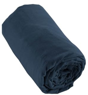 AltoBuy Hedda - Drap Housse 140x190cm Flanelle de Coton Coloris Nuit