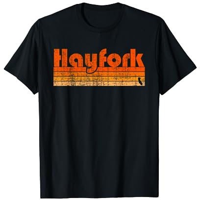 Hayfork, California Retro 80s Style T-Shirt