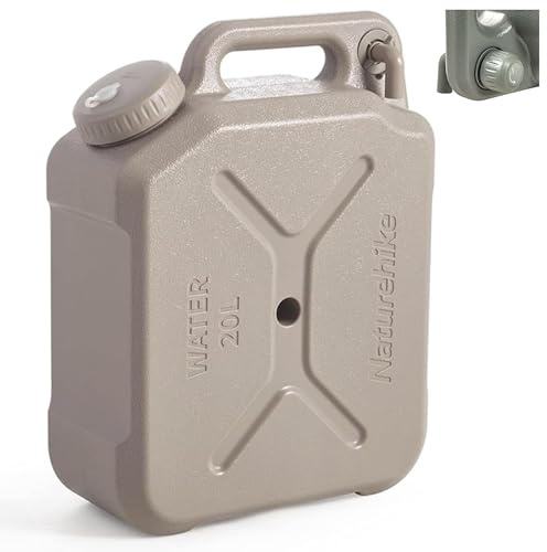 Naturehike Camping Wasserbehälter, 3,17/5,28 Gallonen Tragbarer Wasserbehälter mit Zapfen, Wassertank, Tragbarer Notfall Wasserspeicher Camp Wasserkrug für Camping, Wandern