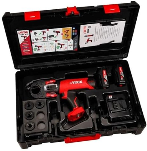 Presse à sertir Viper M2X 18V + Pince-mère + Inserts TH16 / TH20 / TH26 / TH32 | 253567 - Virax