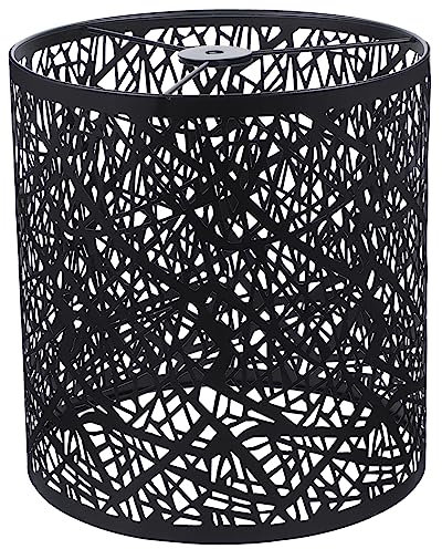 STOBAZA Lampenschirm Aus Hohles Design Abnehmbarer Tischlampenschirm Für Schlafzimmer Und Wohnzimmer Schwarzer Kunstlichtschutz Für Steh Tischlampen