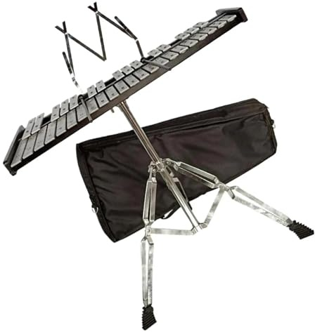 37-Noten-Glockenspiel aus Metall mit Notenständer und Tragetasche Glockenspiel Schlaginstrument
