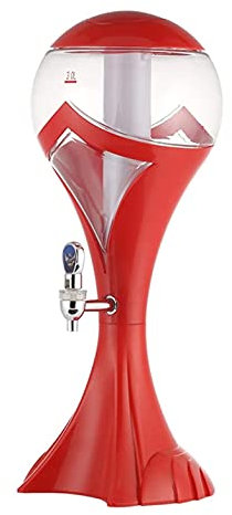 Dispensador de cerveza independiente, barril de cerveza, dispensador de torre de cerveza de 3 litros, torre de bebidas, con luces coloridas y tubo de hielo extraíble, fácil de limpiar, perfecto para