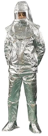 Wärmeisolierende Kleidung Feuerfeste Kleidung Anti Wärmestrahlung Anzug 1000 Grad Feuerfeste Aluminiumfolienkleidung(1000 degrees)