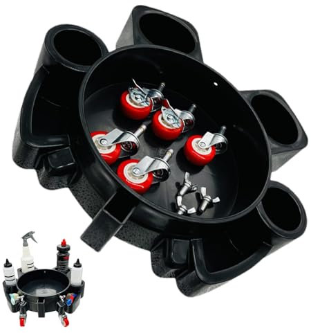 Base du seau de lavage de voiture, rouleau de seau de lavage de voiture, chariot de nettoyage de voiture avec 5 roues, rouleau de lavage facile à pousser, outils de lavage de voiture résistant