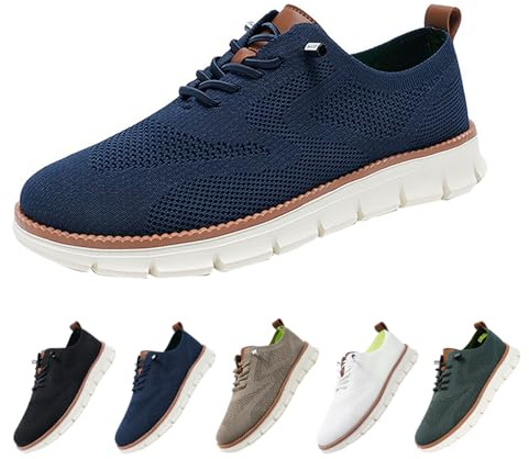 riou Zapatos Wearbreeze for Hombre, Zapatos Ortopédicos Urbanos Ultra Cómodos, Breeze Urban Zapatos Hombre, Zapatos Casuales de Malla Transpirable for Caminar