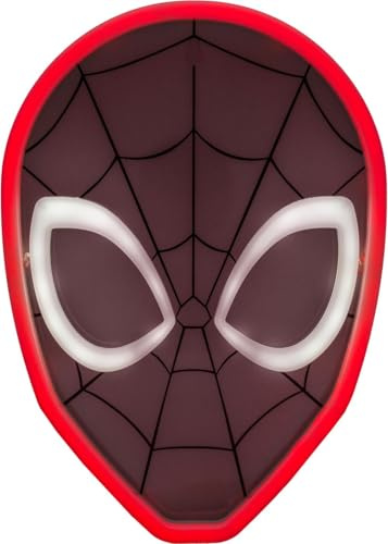 Paladone Spiderman väggmonterbar LED neonljus officiellt licensierad Marvel accentlampa för pojkar och flickor sovrum eller mansgrotta, superhjälte komisk samlarpresent