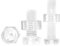 Qrity 20 Pezzi Viti Bulloni e Dadi Kit M4x20mm Viti a Croce, M4 Dadi Esagonali, Plastica Acrilica Trasparente Viti e Dadi in Kit, per Macchinari, Elettronica