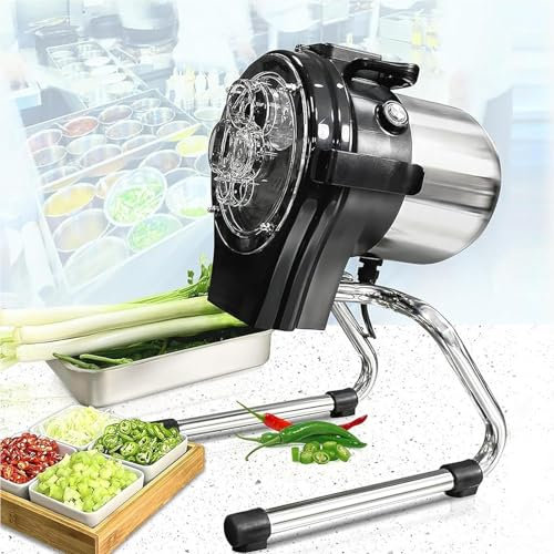 DDZJTPP Picador De Verduras Comercial, Juego De Cortador De Verduras Eléctrico, Grosor Ajustable De 1 a 5 Mm, Extraíble para Limpiar, para Restaurantes Y Cocinas Domésticas,110CL