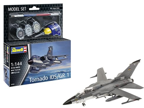 Revell Modellbausatz Panavia Tornado IDS/GR.1, Mehrzweck-Kampfflugzeug – Detailliertes Modell mit Schwenkflügel-Technologie, Cockpit & Abziehbildern – Inklusive Farben, Kleber & Pinsel