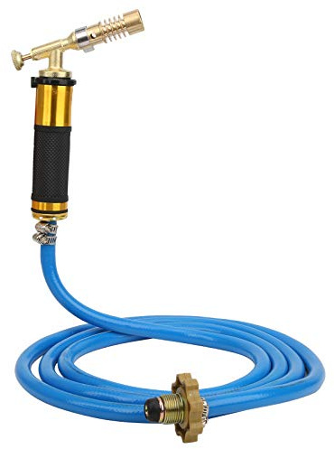 Gas Plumbing Torch, Powerful Heating, Electronic Ignition, Adjustable Control, with Hose for Welding, Soldering, Jewelry Making