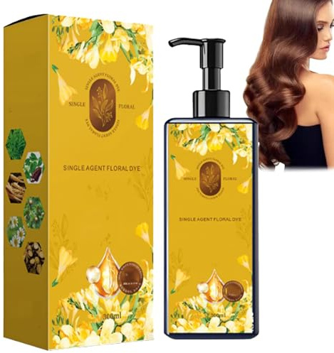 Colorazione nutriente per capelli a base vegetale, shampoo colorato per capelli a lunga durata e naturale per copertura grigia, effetto istantaneo in pochi minuti, ammorbidisce e aggiunge lucentezza