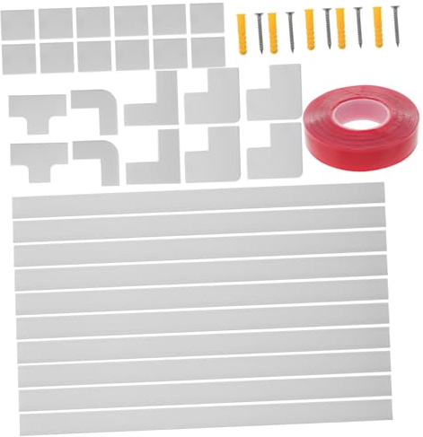 Gatuida Kit de Canaletas Autoadhesivas de PVC Canaleta Cuadrada Resistente y Gruesa para Ocultar Cables Eléctricos y Organizador de Cables para Pared y Suelo