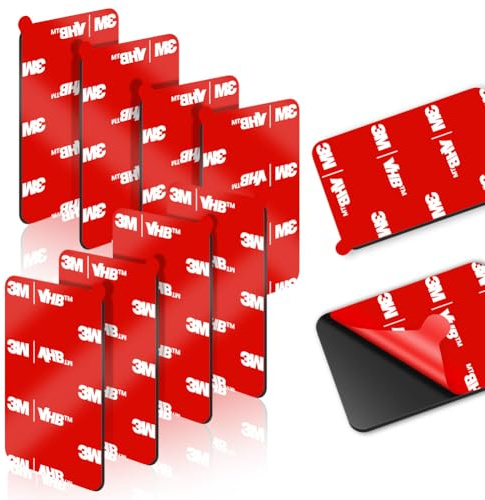 URAQT Nastro Biadesivo Extra Forte, 10 pcs Impermeabile Tampone Biadesivo,Realizzato in Nastro 3M vhb 5952,Nastro Adesivo di Montaggio Forte,Resistenza,Alle Alte Temperature,per Casa,Ufficio(44*34mm)