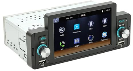 Autoradio 1 Din 5 Wireless CarPlay - Auto Bluetooth MP5 Vivavoce USB RDS FM Ricevitore Sistema Unità Principale F160W