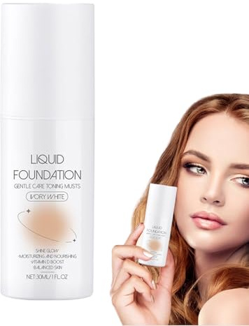 Moisturizing Foundation Makeup - Lightweight Liquid Base for Smooth Blending, Long Lasting Full Coverage with Matte Finish Effect, Oil Control Face Concealer for Oily Dry Sensitive Skin
